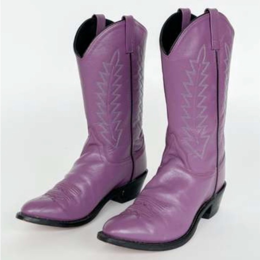 Melissa Purple Western Heeled Boots